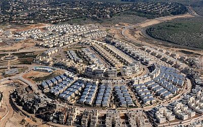 An aerial view of Modi'in (photo credit: David Katz/The Israel Project)