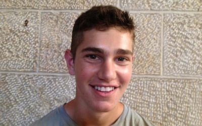 Ethan Laser, 17, of San Diego (photo credit: Elhanan Miller/Times of Israel)