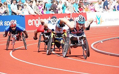 A Paralympics sprint event (photo credit: CC BY Stuart Grout, Flickr)