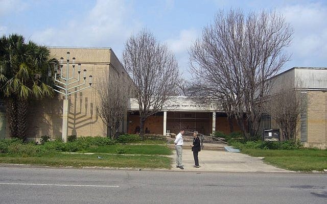 The former home of the Beth Israel congregation in New Orleans. The building was heavily damaged in Hurricane Katrina on August 29, 2005. (CC BY Jewish Women's Archive, Flickr) The former home of the Beth Israel congregation in New Orleans. The building was heavily damaged in Hurricane Katrina on August 29, 2005. (CC BY Jewish Women's Archive, Flickr)
