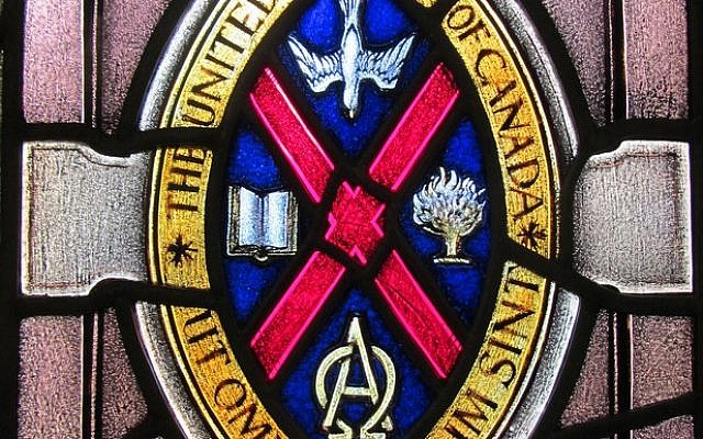 Emblem of the United Church of Canada. (photo credit: CC BY-SA Loozrboy, Flickr) Emblem of the United Church of Canada. (photo credit: CC BY-SA Loozrboy, Flickr)