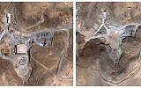Before and after satellite images of the Syrian nuclear reactor at al-Kibar, which was reportedly struck by Israel in 2007.(AP/DigitalGlobe)