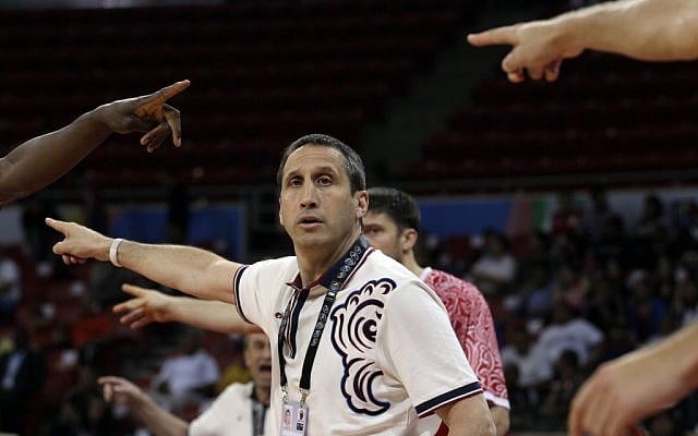 David Blatt during an Olympic qualifier in July. (photo credit: AP//Fernando Llano)