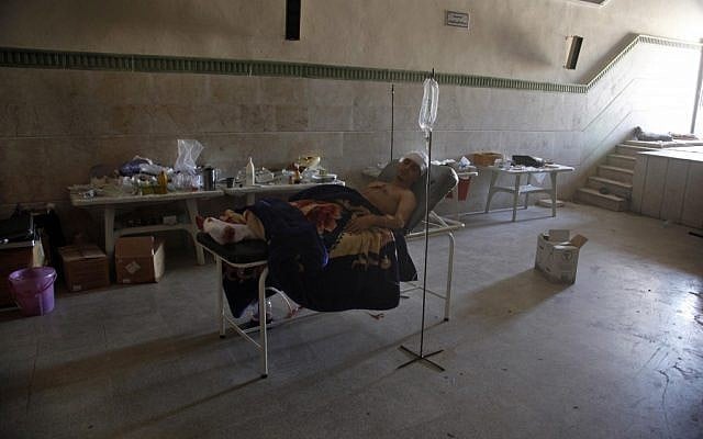 A makeshift field hospital in Aleppo, Syria (photo credit: AP) A makeshift field hospital in Aleppo, Syria (photo credit: AP)