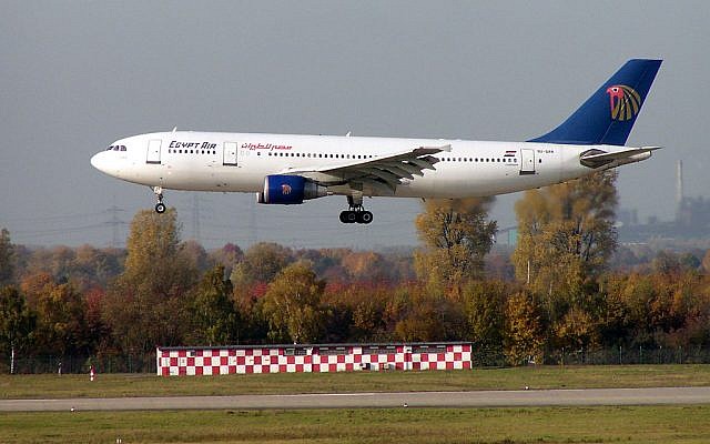 An EgyptAir Airbus A300-600R (photo credit: CC-BY-SA, Arcturus, Wikimedia Commons) An EgyptAir Airbus A300-600R (photo credit: CC-BY-SA, Arcturus, Wikimedia Commons)