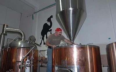 David Cohen at the Dancing Camel Brewery (photo credit: Dancing Camel Brewery)