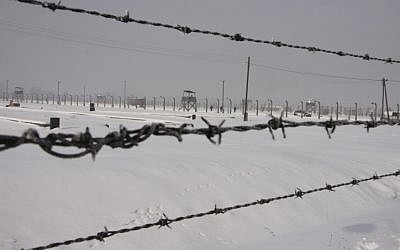 Illustrative photo of Auschwitz's barbed wire fences (Isaac Harari/Flash90)