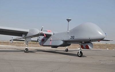 Illustrative photo of an Israeli Air Force drone (Yossi Zeliger/Flash90)