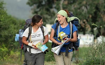 Hikers walk the Israel National trail, 2008 (photo credit: Moshe Shai/FLASH90)