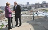 Bibi in Berlin with German Chancellor Angela Merkel in 2011.  Merkel reportedly told Netanyahu 'No' to a strike on Iran (photo credit: Avi Ohayon/GPO/Flash90)