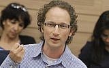 Adar Cohen at a Education Committee meeting in the Knesset in April (photo credit Miriam Alster/Flash90)