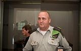 Then-Col. Erez Winner in the Supreme Court in Jerusalem, June 4, 2012. (Uri Lenz/ Flash90/ File)