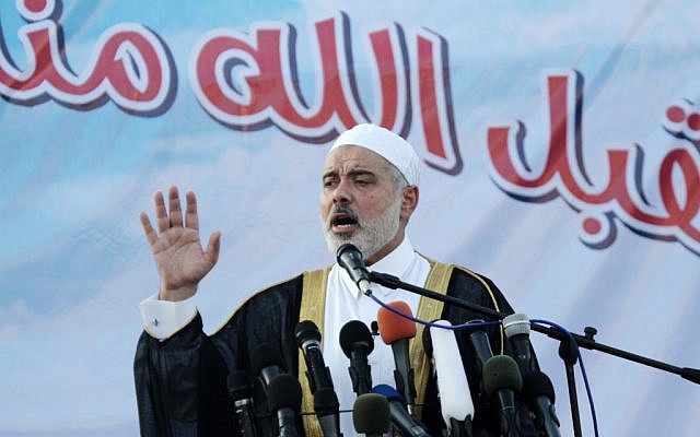 Ismail Haniyeh, the head of the Hamas government in Gaza (photo credit: Abed Rahim Khatib/Flash 90)