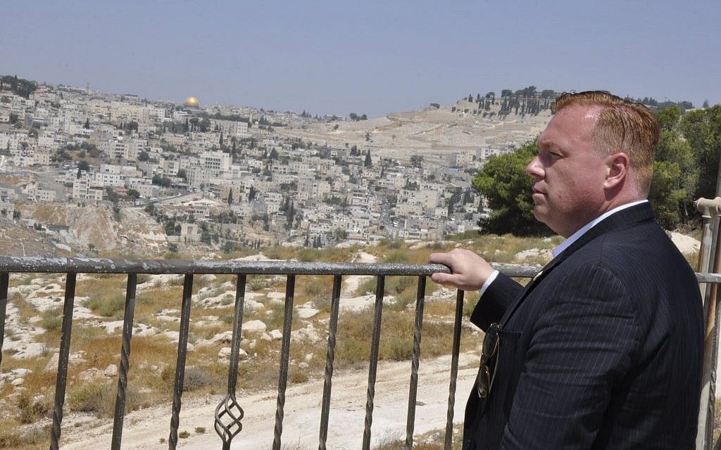 Dan Halloran in Jerusalem this week. (Credit: Itzik Nissim)