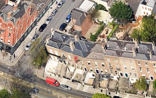 Israeli Embassy in Dublin, streetview (photo credit: screen capture, Google Maps Street View) Israeli Embassy in Dublin, streetview (photo credit: screen capture, Google Maps Street View)