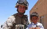 State Treasurer Josh Mandel, a Republican candidate for the US Senate in Ohio, is shown during his service as a Marine in Iraq. (photo credit: Citizens for Josh Mandel/JTA)