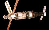 The Soviet Mir space station in 1987 (photo credit: CC BY Wikipedia)