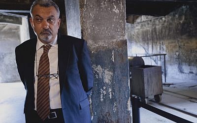 Ziad Bandak tours the Birkenau death camp at Auschwitz, July 27 (photo credit: AP/Jarek Praszkiewicz)