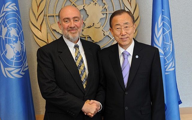 Israel's Ambassador to the UN Ron Prosor with Secretary General Ban ki-Moon (photo credit: Courtesy) Israel's Ambassador to the UN Ron Prosor with Secretary General Ban ki-Moon (photo credit: Courtesy)