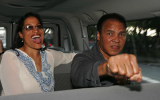 Rasheda Ali with her father, boxing legend Muhammad Ali. (photo credit: publicity)