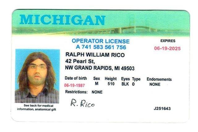 Fake US driver's license found at the Burgas bombing site (photo credit: Bulgarian Interior Ministry)