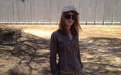 Kibbutz secretary Evelina Zinchenco. Residents are "optimists," she said. (photo credit: Times of Israel/Matti Friedman)
