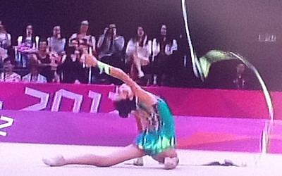 Neta Rivkin in action August 10 (photo credit: Channel 1 screenshot)