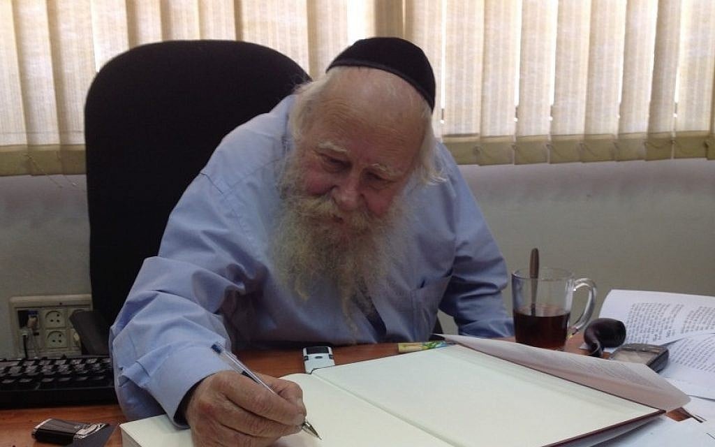 Rabbi Adin Even-Israel (Steinsaltz) in his Jerusalem office (Raphael Ahren/Times of Israel) Rabbi Adin Even-Israel (Steinsaltz) in his Jerusalem office (Raphael Ahren/Times of Israel)