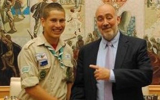 Avner Netanyahu (left) with Ron Prosor at the UN (photo credit: courtesy of Israel's delegation to the UN)