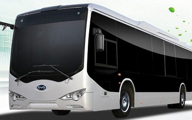 A BYD electric bus (Photo credit: Courtesy) A BYD electric bus (Photo credit: Courtesy)
