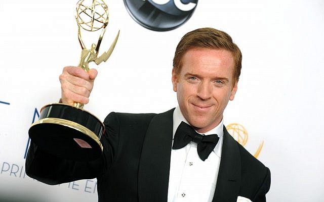 Actor Damien Lewis, winner of the Outstanding Lead Actor In A Drama Series award for "Homeland," poses backstage at the 64th Primetime Emmy Awards on Sunday, Sept. 23, 2012, in Los Angeles. (photo credit: Jordan Strauss/Invision/AP) Actor Damien Lewis, winner of the Outstanding Lead Actor In A Drama Series award for "Homeland," poses backstage at the 64th Primetime Emmy Awards on Sunday, Sept. 23, 2012, in Los Angeles. (photo credit: Jordan Strauss/Invision/AP)