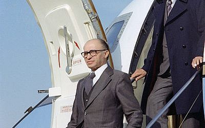 Prime Minister Menachem Begin arriving in the United States (Photo credit: USAF/ Wikimedia Commons)