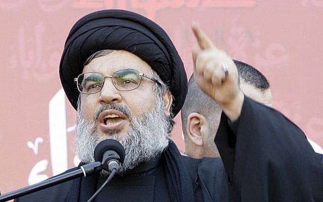 Hezbollah leader Hassan Nasrallah in December 2011 (photo credit: AP/Bilal Hussein)