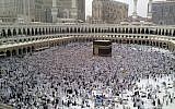 The Kaaba in Mecca (photo credit: CC BY-SA Al Jazeera English, Flickr)