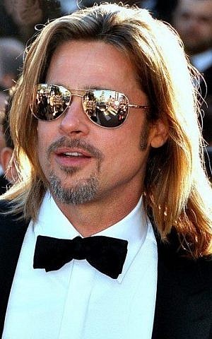 Brad Pit at Cannes in May, 2012 (photo credit: CC-BY Georges Biard/Wikipedia Commons) Brad Pit at Cannes in May, 2012 (photo credit: CC-BY Georges Biard/Wikipedia Commons)