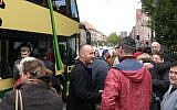 Illustrative: Danish Jews arriving in Malmo, Sweden in September 2012 to show their solidarity with the city's Jewish community. (Photo credit: Cnaan Liphshiz/JTA)