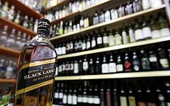 Illustrative photo of alcohol bottles (Abir Sultan/Flash90)