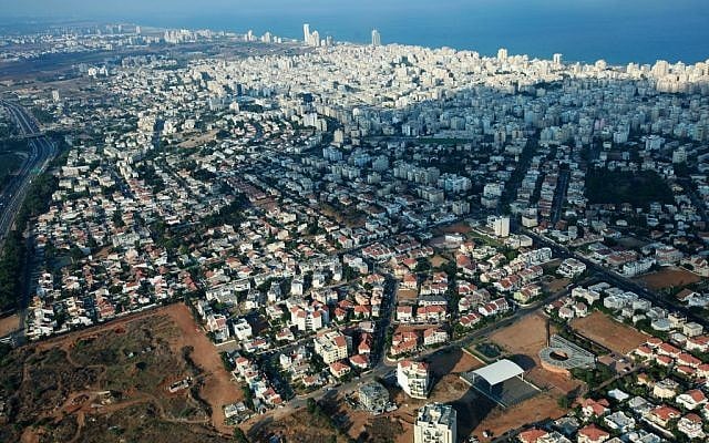 Arial view of Netanya (photo credit: Moshe Shai/Flash90)