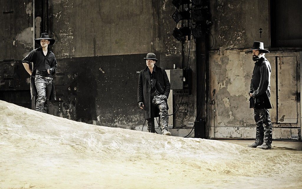 Michael Neuenschwander, right, as God (photo credit: courtesy of the Schauspielhaus, Zurich) Michael Neuenschwander, right, as God (photo credit: courtesy of the Schauspielhaus, Zurich)