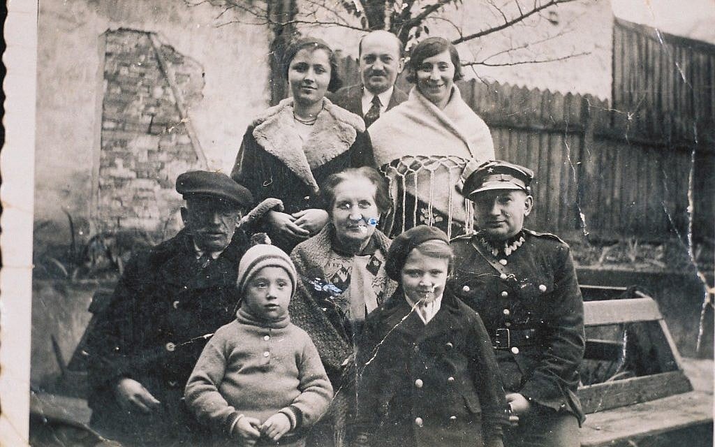 Illustrative: The family of Arnold Greenfeld, Hava Shilo's father, is shown in this 1932 image taken next to their home in Lvov. All eight people were killed in the Holocaust. (Courtesy Hava Shilo via JTA) Illustrative: The family of Arnold Greenfeld, Hava Shilo's father, is shown in this 1932 image taken next to their home in Lvov. All eight people were killed in the Holocaust. (Courtesy Hava Shilo via JTA)