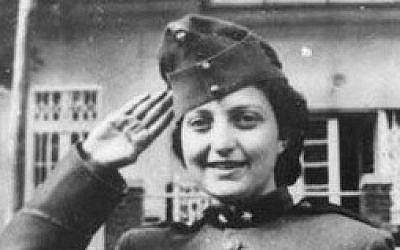 Hannah Szenes dressed as a Hungarian soldier on Purim (photo credit: Wikimedia Commons)