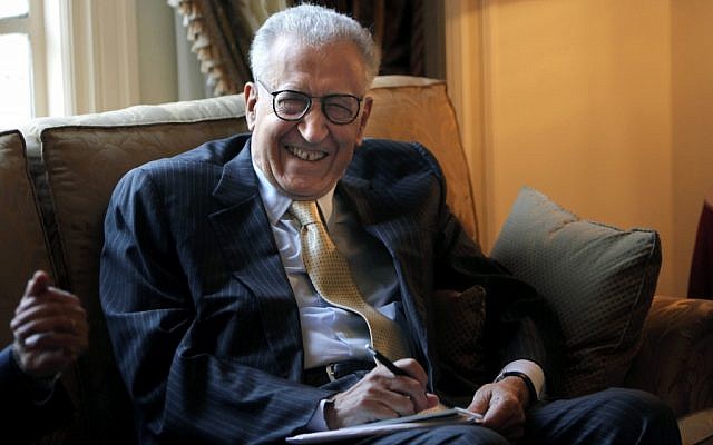 UN special envoy to Syria Lakhdar Brahimi at the Arab League headquarters in Cairo on September 12, 2012. (AP Photo/Nasser Nasser) UN special envoy to Syria Lakhdar Brahimi at the Arab League headquarters in Cairo on September 12, 2012. (AP Photo/Nasser Nasser)
