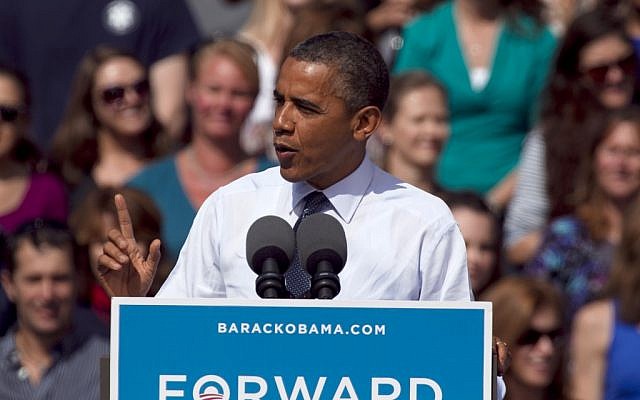 US President Barack Obama speaks at a campaign rally in Golden, Colo., in September. (photo credit: Ed Andrieski/AP) US President Barack Obama speaks at a campaign rally in Golden, Colo., in September. (photo credit: Ed Andrieski/AP)