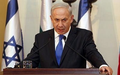 Prime Minister Benjamin Netanyahu speaking in Jerusalem on the 11th anniversary of the September 11 attacks. (photo credit: Gali Tibbon/AP)