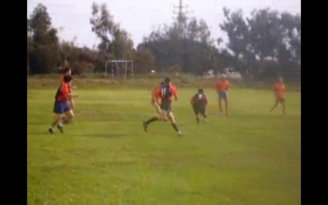 A rugby sevens match in Israel (photo credit: screen capture rugbyas/Youtube)