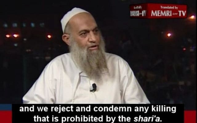 Muhammad al-Zawahiri in an interview to Al-Jazeera (image capture: Memtitv.org)
