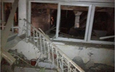 Netivot home destroyed by Grad rocket fired from Gaza, Sunday, Sept. 9 (photo credit: IDF Spokesman's Office) Netivot home destroyed by Grad rocket fired from Gaza, Sunday, Sept. 9 (photo credit: IDF Spokesman's Office)