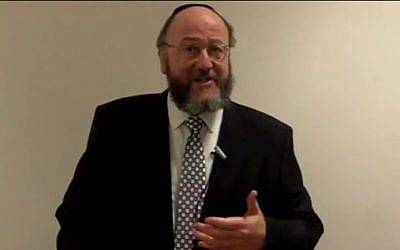 Rabbi Ephraim Mirvis will replace Jonathan Sacks as the head of British Jewry. (Photo credit: YouTube screenshot)