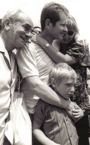 Ori Shahak with his family on the day he returned from captivity (Photo credit: Courtesy: Erim Balaila)