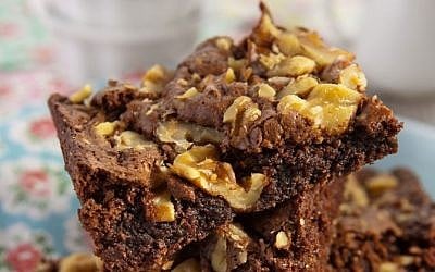 Deep, dark, luscious carob brownies (photo credit: Anatoly Michaelo)